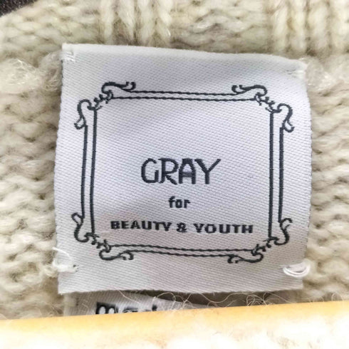ビューティーアンドユースユナイテッドアローズ BEAUTY & YOUTH UNITED ARROWS GRAY イタリア製 ウール混 クルーネックニット メンズ JPN:48