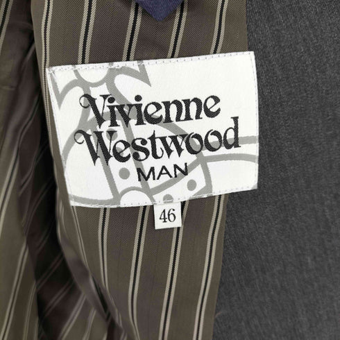 ヴィヴィアンウエストウッドマン Vivienne Westwood MAN 裏地ストライプ ウールテーラードジャケット メンズ 46