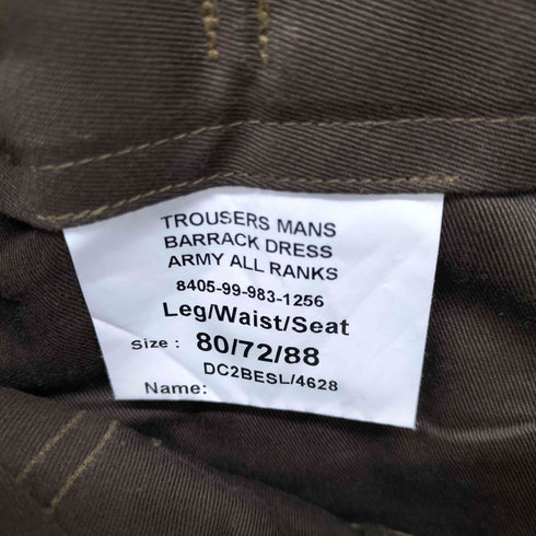 ブリティッシュアーミー BRITISH ARMY barrack dress trousers メンズ 80/72/88