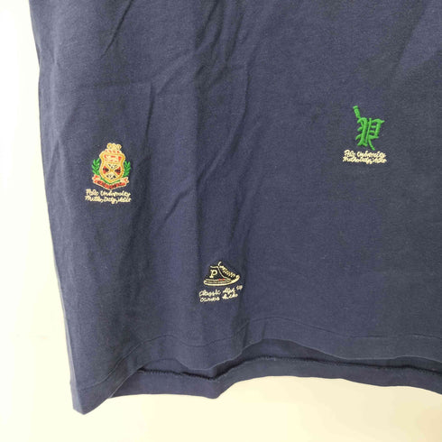 ポロラルフローレン POLO RALPH LAUREN 総柄 刺繍 クルーネックTシャツ ポロベア エンブレム CUSTOM SLIM FIT メンズ JPN:M