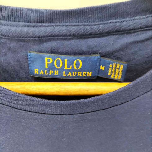 ポロラルフローレン POLO RALPH LAUREN 総柄 刺繍 クルーネックTシャツ ポロベア エンブレム CUSTOM SLIM FIT メンズ JPN:M