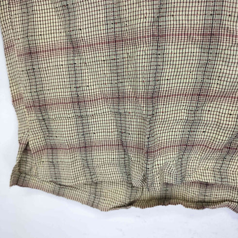 Gavial レーヨン オンブレチェック オープンカラーシャツ メンズ JPN:L