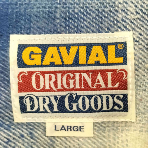 Gavial オンブレチェック オープンカラーシャツ メンズ JPN:L