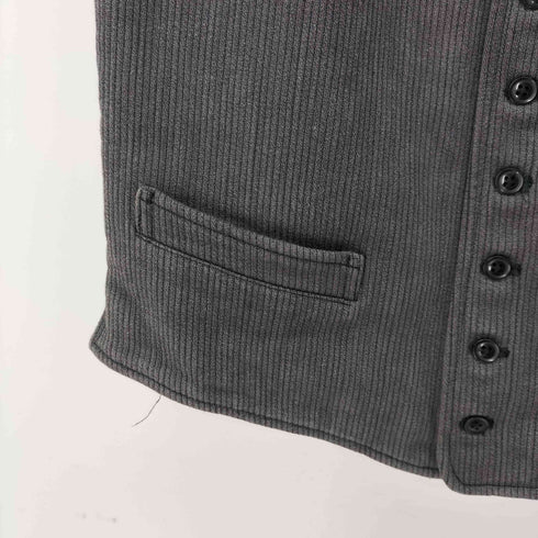 針刺しシンチバック コットンピケ ベスト メンズ