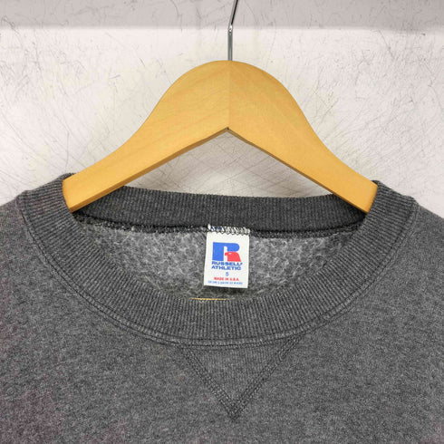 ラッセルアスレチック RUSSELL ATHLETIC USA製 ブランク 前V クルーネックスウェット 後染め メンズ import:S
