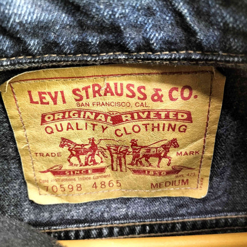 リーバイス Levis 90S USA製 ボタン裏715刻印 デニムジャケット Gジャン メンズ import:M