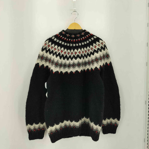 THE HAND KNITTING ASSOCIATION OF ICELAND アイスランド製 総柄 ノルディック ウールニット カーディガン メンズ