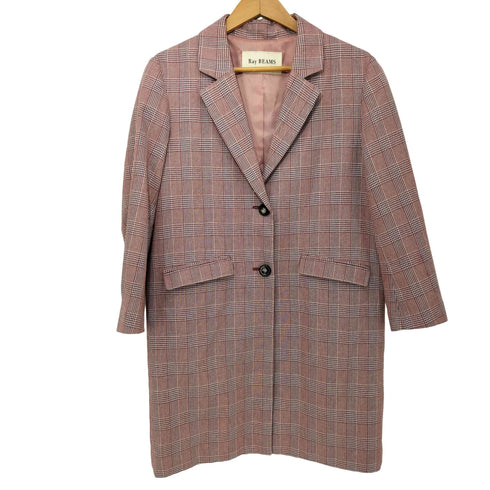 レイビームス Ray BEAMS グレンチェックチェスターコート レディース