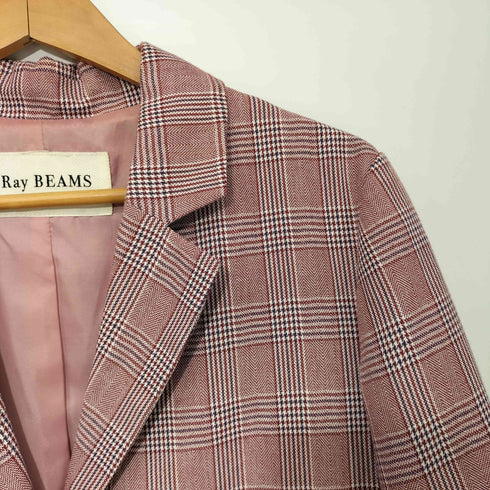 レイビームス Ray BEAMS グレンチェックチェスターコート レディース