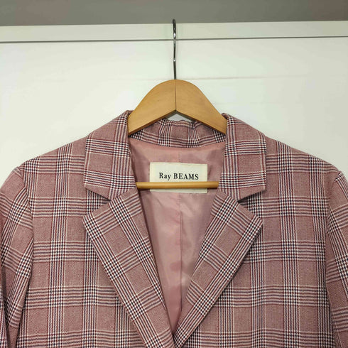 レイビームス Ray BEAMS グレンチェックチェスターコート レディース