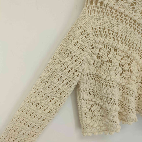 ザラ ZARA クロシェ編みニットセーター レディース import:M