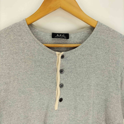 アーペーセー A.P.C. 日本製 ヘンリーネック コットン L/S カットソー ロンT メンズ