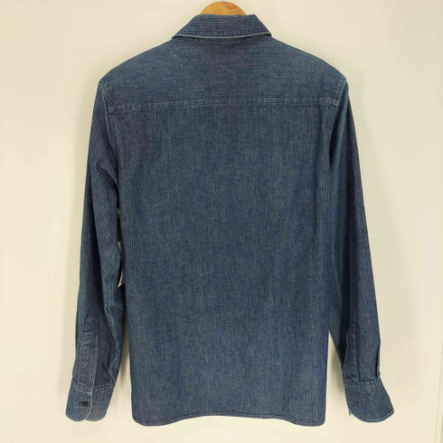 アーペーセー A.P.C. 日本製 レギュラーカラー 1ポケ L/S デニムシャツ ヒッコリーシャツ メンズ 2