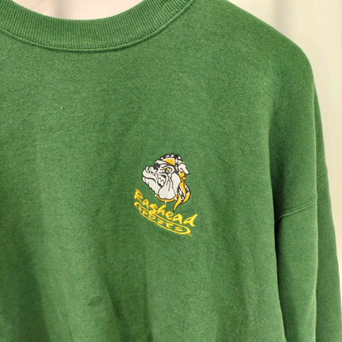 リー Lee 90s USA製 Rashed SPORTS ワンポイント刺繍 クルーネックスウェットトレーナー メンズ XL