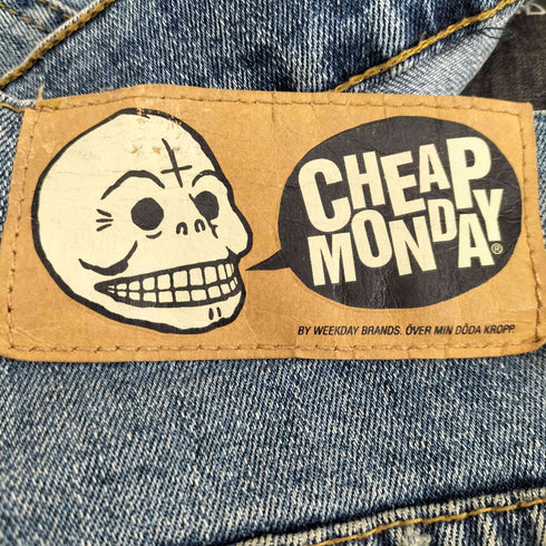 チープマンデー CHEAP MONDAY パッチワーク スキニーダメージデニム メンズ 31/32