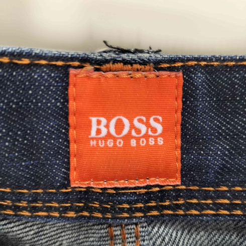 ボスヒューゴボス BOSS HUGO BOSS 革パッチ ジップコインポケット 5ポケット ボタンフライ デニム パンツ メンズ