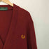フレッドペリー FRED PERRY 90S 英国製 月桂冠 刺繍 胡桃ボタン アクリル ニット カーディガン メンズ import:M