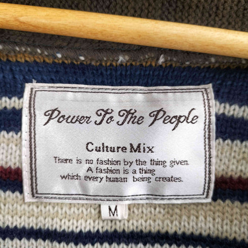 パワートゥザピープル POWER TO THE PEOPLE Culture Mix ボーダー カウチンニット メンズ JPN:M