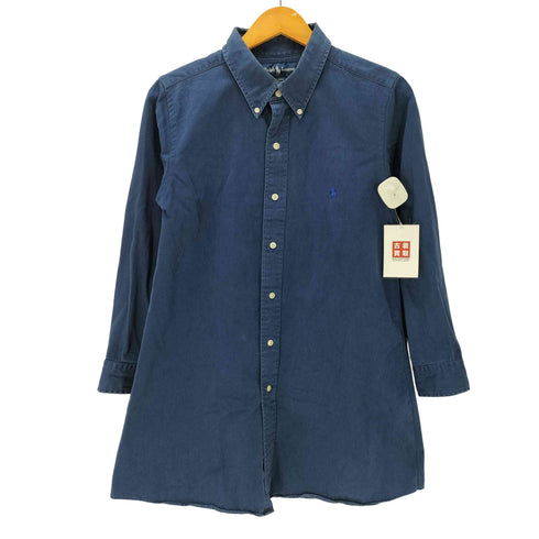 ラルフローレン RALPH LAUREN 90S BLAKE ブレイク ボニー刺繍 コットン オックスフォード L/S ボタンダウン シャツ ビックサイズ メンズ import:XL