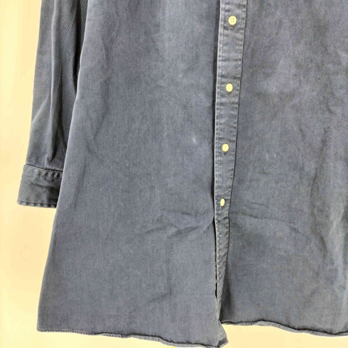 ラルフローレン RALPH LAUREN 90S BLAKE ブレイク ボニー刺繍 コットン オックスフォード L/S ボタンダウン シャツ ビックサイズ メンズ import:XL