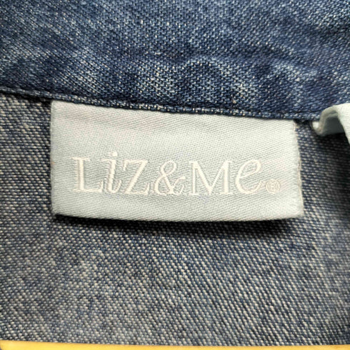 LiZ&Me ドローストリングスタンドカラーデニムジャケット レディース 1X