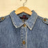 デニムアンドコー Denim&Co エポレット付ドローストリングデニムジャケット レディース M