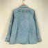 デニムアンドコー Denim&Co フラワー刺繍デニムジャケット レディース XL