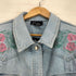 デニムアンドコー Denim&Co フラワー刺繍デニムジャケット レディース XL