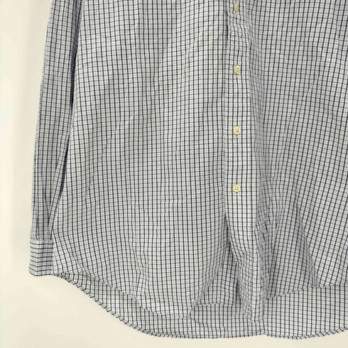 ラルフローレン RALPH LAUREN 90S BLAKE ブレイク ボニー刺繍 TWO-PLY COTTON トゥープレイコットン ギンガムチェック L/S ボタンダウン シャツ ビックサイズ メンズ import:M