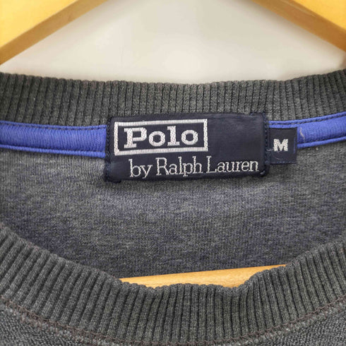 ポロバイラルフローレン Polo by RALPH LAUREN 90S 裾ポニー刺繍 パイル地 プルオーバー コットン ニット セーター メンズ import:M