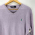 ポロバイラルフローレン Polo by RALPH LAUREN 90S ポニー刺繍 Pima Cotton ピマコットン Vネック ニット セーター メンズ import:L