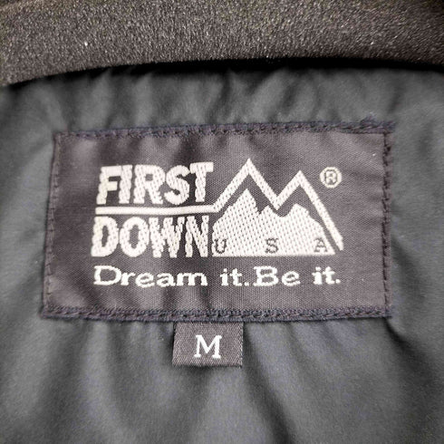 ファーストダウン FIRST DOWN ロゴ刺繍 ダウンジャケット メンズ import:M