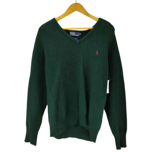 ポロバイラルフローレン Polo by RALPH LAUREN 90S ポニー刺繍 LAMBSWOOL 100% ラムウール Vネック ニット セーター メンズ XL