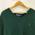 ポロバイラルフローレン Polo by RALPH LAUREN 90S ポニー刺繍 LAMBSWOOL 100% ラムウール Vネック ニット セーター メンズ XL