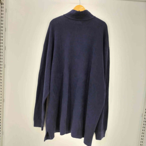 ポロバイラルフローレン Polo by RALPH LAUREN 90S ポニー刺繍 リブ編み ハーフジップ コットン ニット セーター ビックサイズ メンズ 3XL