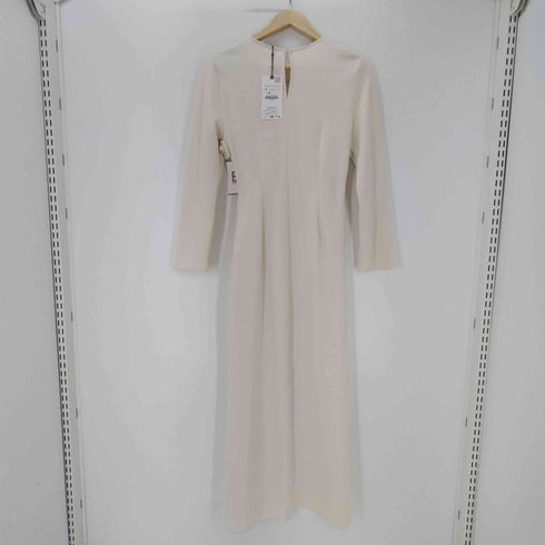 ザラ ZARA Crepe side ruched midi dress クレープ サイド ラッシュ ミディ ドレス ワンピース レディース import:S