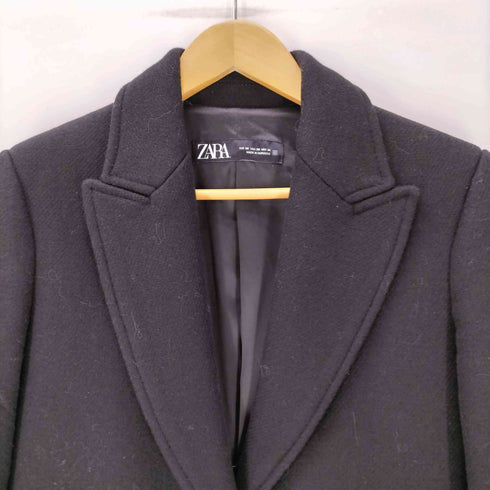 ザラ ZARA ツイード チェスター ロング コート レディース import:XS
