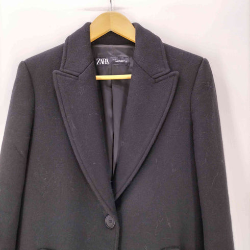 ザラ ZARA ツイード チェスター ロング コート レディース import:XS