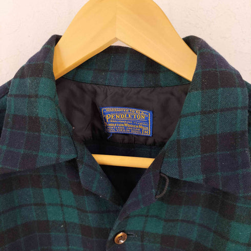 ペンドルトン PENDLETON 60s ブラックウォッチ チェック ウール 開襟 オープンカラーシャツ ボードシャツ メンズ import:M