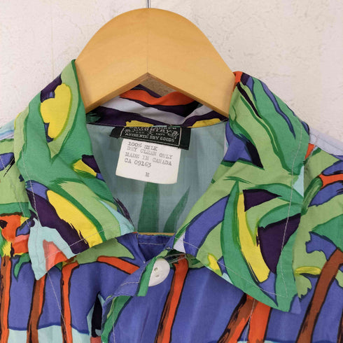 ポロカントリーラルフローレン POLO COUNTRY RALPH LAUREN 80-90s カナダ製 ヨット柄 シルク シャツ レディース import:M