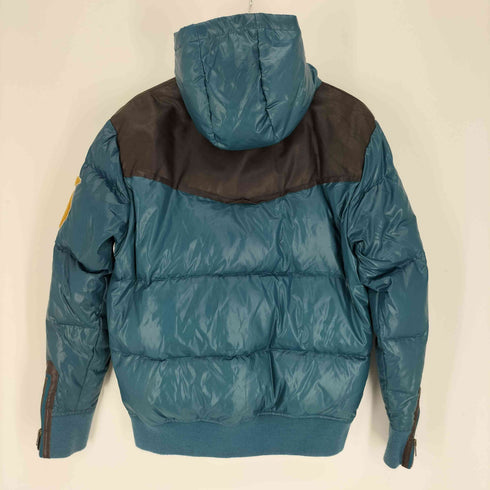 JERONIMO 1829 インディアン レザーワッペン フェザー ダウンジャケット Y2K メンズ import:L