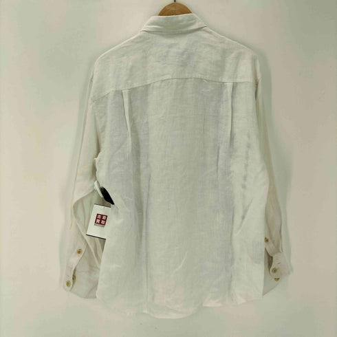 トミーバハマ Tommy Bahama リーフ 総柄 ライン L/S リネン シャツ メンズ import:M