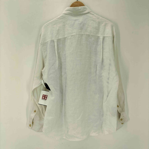 トミーバハマ Tommy Bahama リーフ 総柄 ライン L/S リネン シャツ メンズ import:M