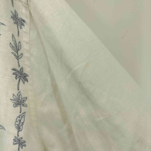 トミーバハマ Tommy Bahama リーフ 総柄 ライン L/S リネン シャツ メンズ import:M