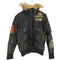 JERONIMO 1829 インディアン レザー リアルファー ダブルジップ 2WAY フェザー ダウン ジャケット Y2K メンズ import:M