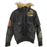 JERONIMO 1829 インディアン レザー リアルファー ダブルジップ 2WAY フェザー ダウン ジャケット Y2K メンズ import:M