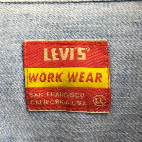 リーバイス Levis 90S WORKWEAR オレンジタブ L/S デニム ワークシャツ メンズ LL