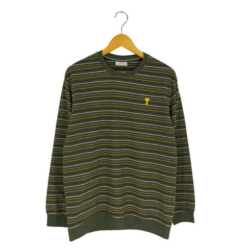 アミアレクサンドルマテュッシ AMI ALEXANDRE MATTIUSSI マルチボーダー クルーネックカットソー メンズ import:L