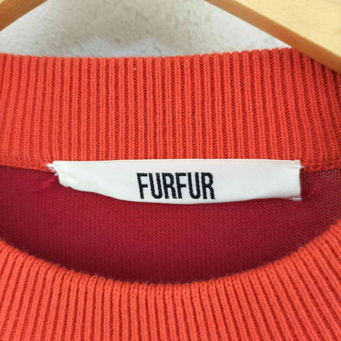 ファーファー furfur バイカラーニットトップス レディース F