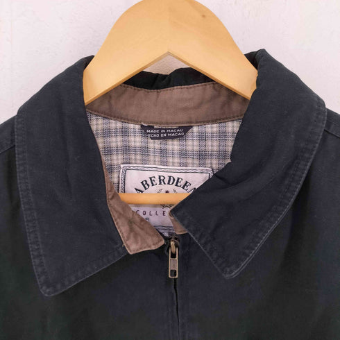 ABERDEEN COLLECTION 裏地チェック コットン ジップアップ ブルゾン メンズ import:L